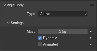 Image pour la formation Blender:les réglages des physics