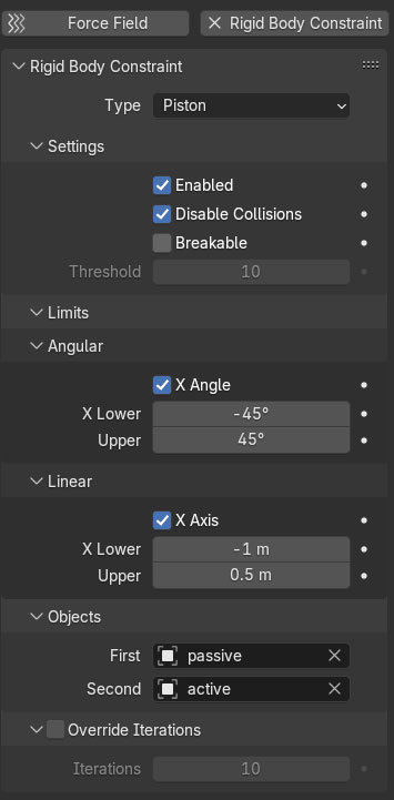 Image pour la formation Blender:les réglages des physics