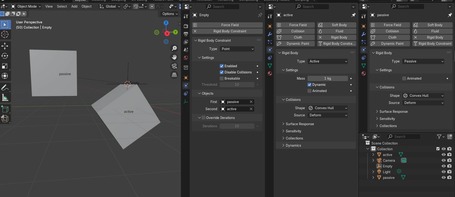 Image pour la formation Blender:les réglages des physics